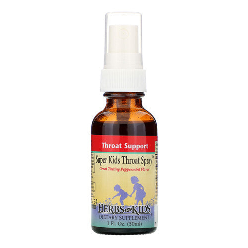 Herbs For Kids Super Kids Throat Spray, Peppermint, 1 Oz